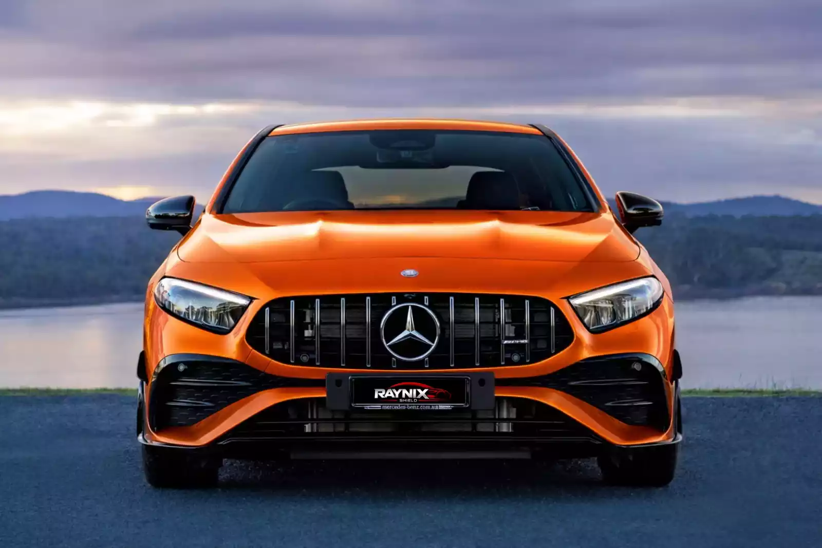 Mercedes Benz Car After Raynix TPU Wrap in Orange